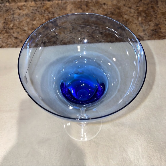 NEW (1)Lenox Tuscany Seasons Tall Margarita Daiquiri glass Cobalt Blue - Picture 3 of 5